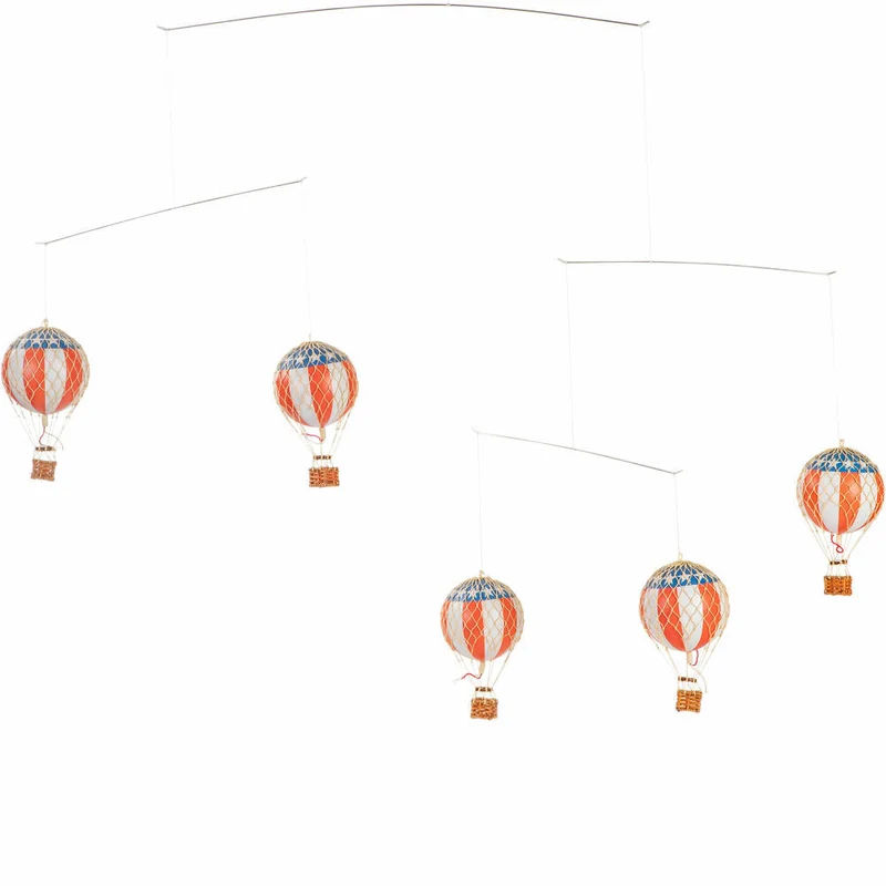 Authentic Models Mobile Flying the Skies US, Hängedekoration, Ballon, Rattan / Papier / Kunststoff, AP136