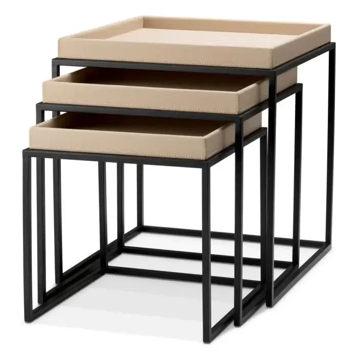 Eichholtz Beistelltisch Leonard Set von 3
