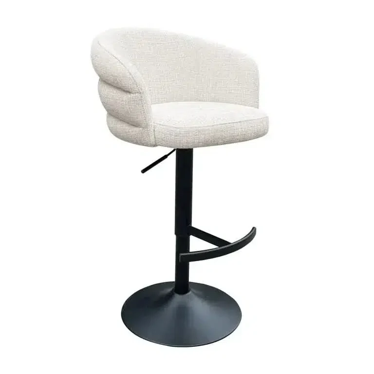 Richmond Interiors Drehbarer Barstuhl Nikki beige chenille (Niagara 902 beige)