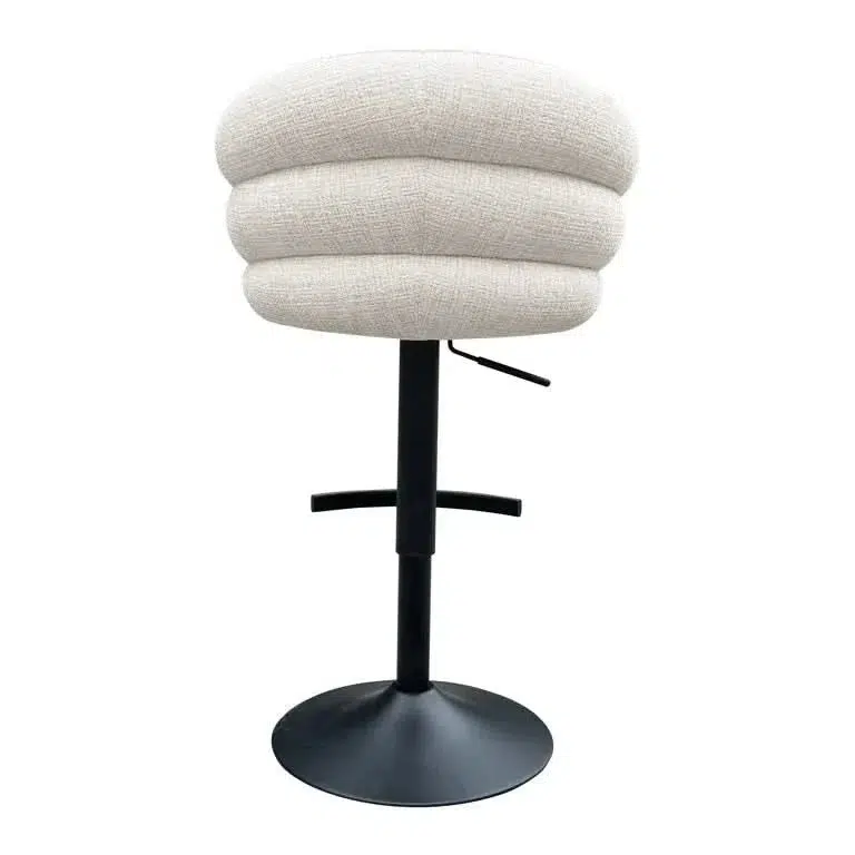 Richmond Interiors Drehbarer Barstuhl Nikki beige chenille (Niagara 902 beige)