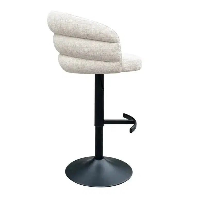 Richmond Interiors Drehbarer Barstuhl Nikki beige chenille (Niagara 902 beige)