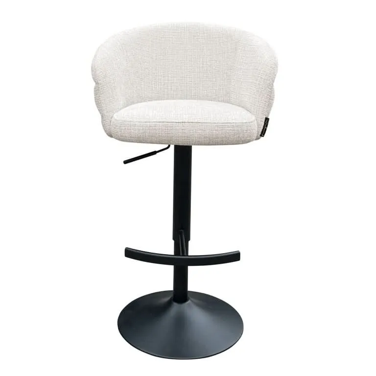 Richmond Interiors Drehbarer Barstuhl Nikki beige chenille (Niagara 902 beige)