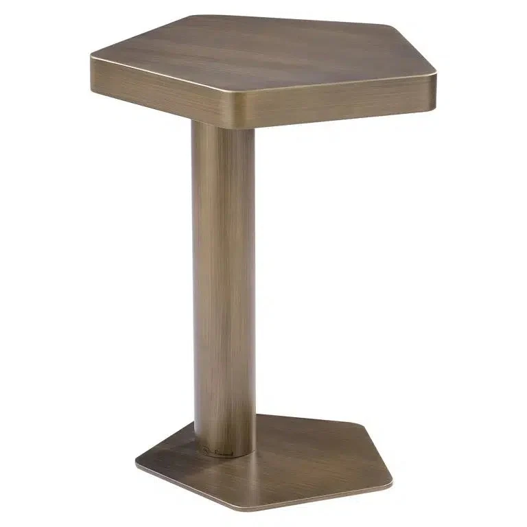 Richmond Interiors Hexa Beistelltisch Sofatisch Hexa (Brushed Gold)