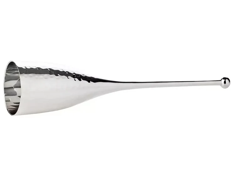 Edzard 2er-Set Sektkelch Dodo (Höhe 23 cm, Füllmenge 200 ml), mit Ständer, gehämmert, edel versilbert