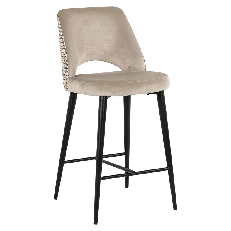 Richmond Interiors Barstuhl Tabitha trendy nature / quartz khaki