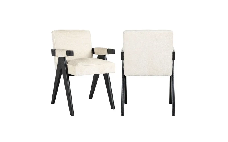 Richmond Interiors Stuhl Cooper white chenille