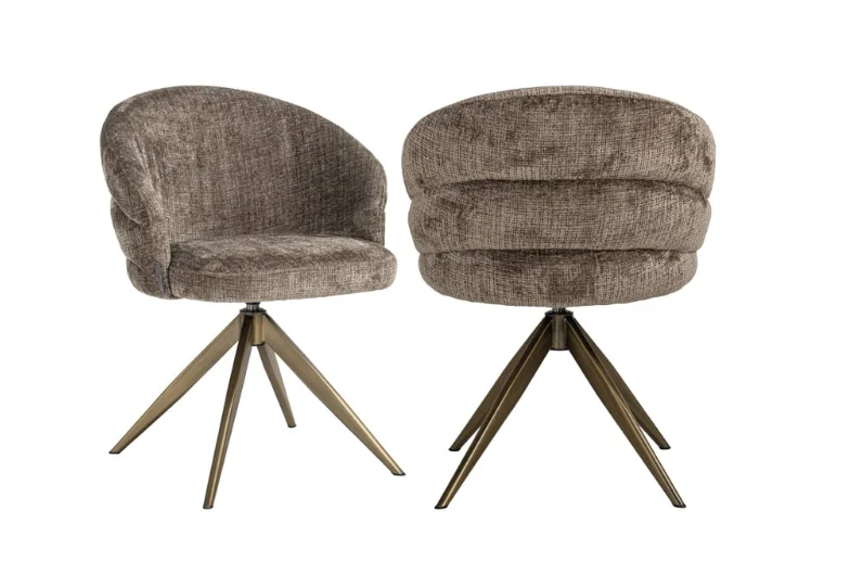 Richmond Interiors Drehstuhl Zendaya stone chenille