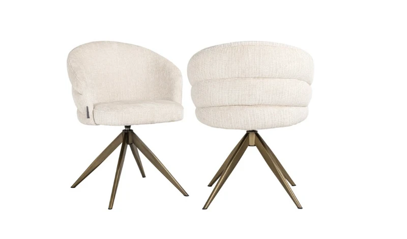 Richmond Interiors Drehstuhl Zendaya beige chenille