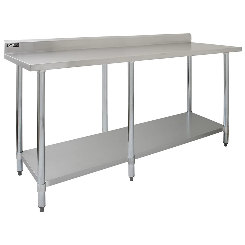 Tavolo in acciaio Inox da Cucina - 210x60x90cm