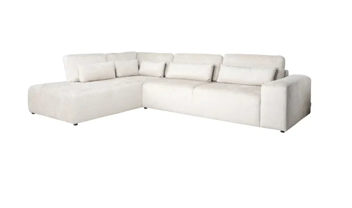 Richmond Interiors Couch Lund 3 Sitzer + Ottomane links cream fusion