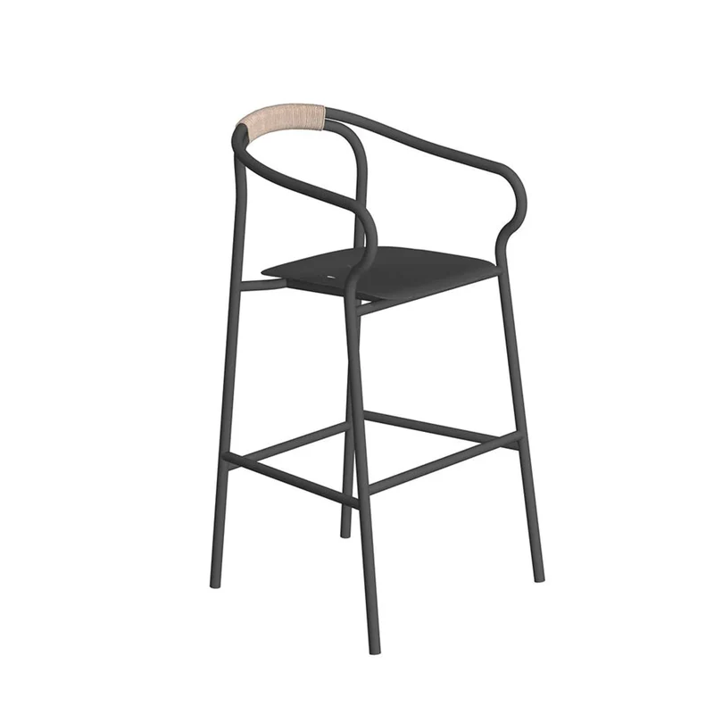 Outdoor Stackable Stool with Backrest SALÒ by Matteo Thun and Benedetto Fasciana for Unopiù