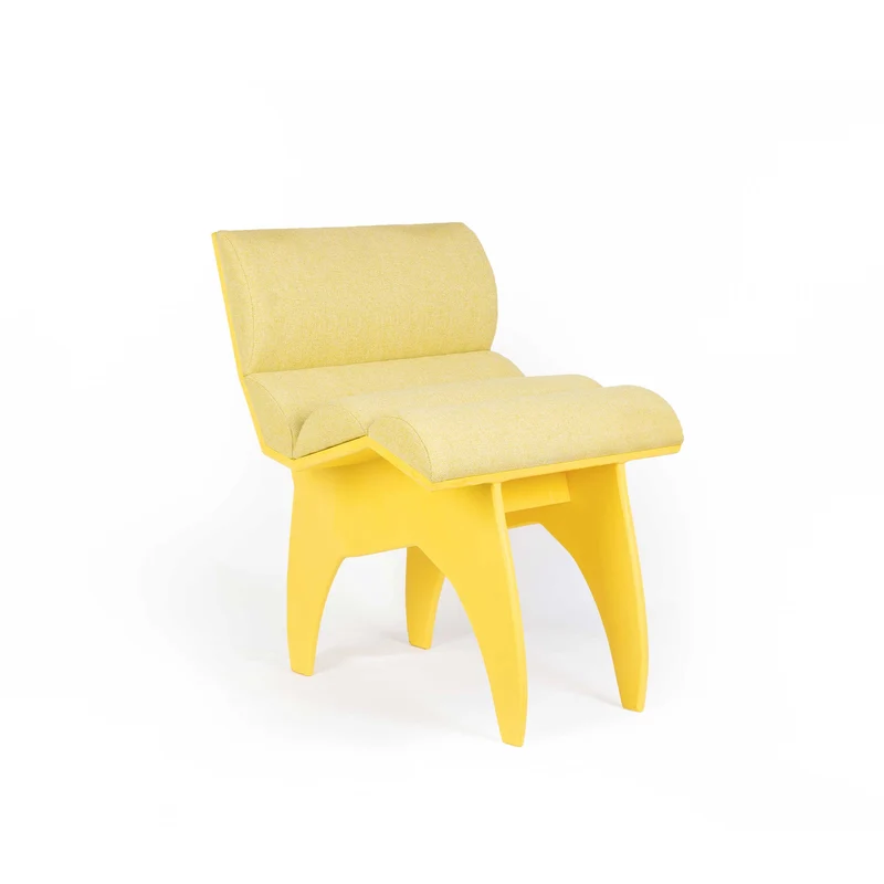 Wooden Chair CALDER YELLOW by Jules Régis