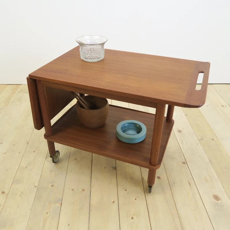 Carrello bar in teak, anni ’60