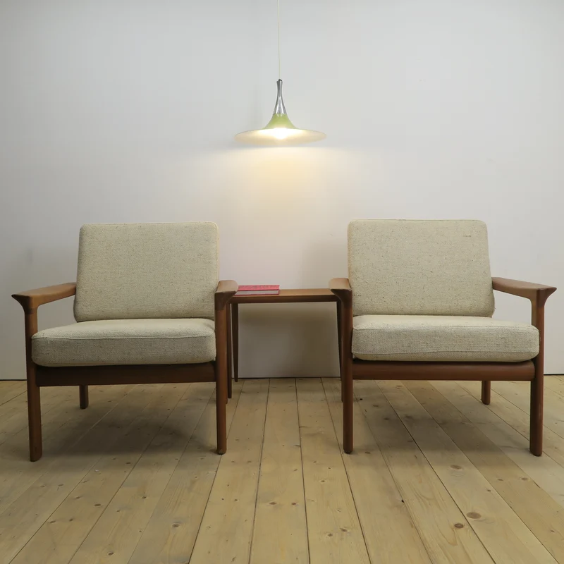 Coppia di poltrone in teak, Komfort Møbler, Danimarca 1960