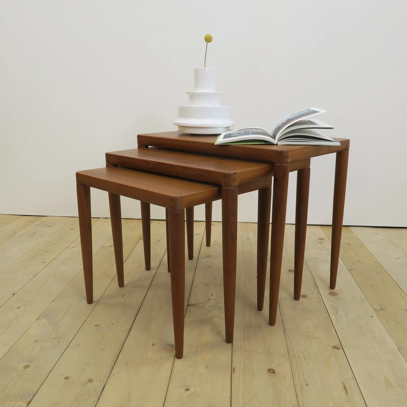 Tavolini Nesting in Teak – H.W. Klein per Bramin, Danimarca 1960 | Mid-Century