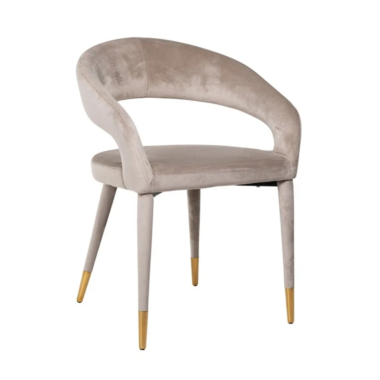 Richmond Interiors Sessell Gia mit Armlehne khaki velvet fire retardant (FR-Quartz 903 Khaki)