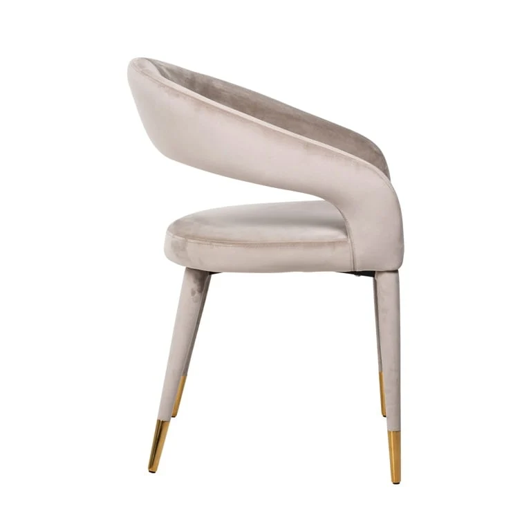 Richmond Interiors Sessell Gia mit Armlehne khaki velvet fire retardant (FR-Quartz 903 Khaki)