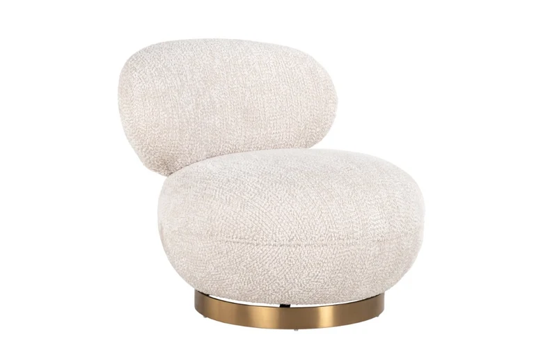 Richmond Interiors Drehbarer Easy Chair Jace lovely cream