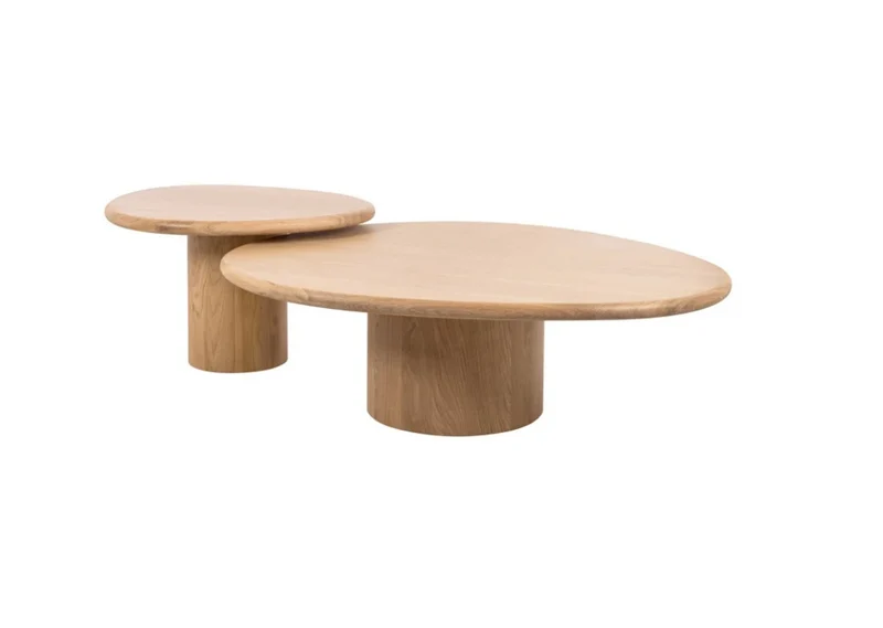 Richmond Interiors Couchtisch Oakley Set von 2 (Natural oak)