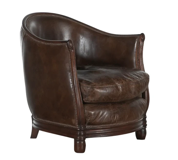 Flamant Sessel MELBURY, Leder, dunkelbraun