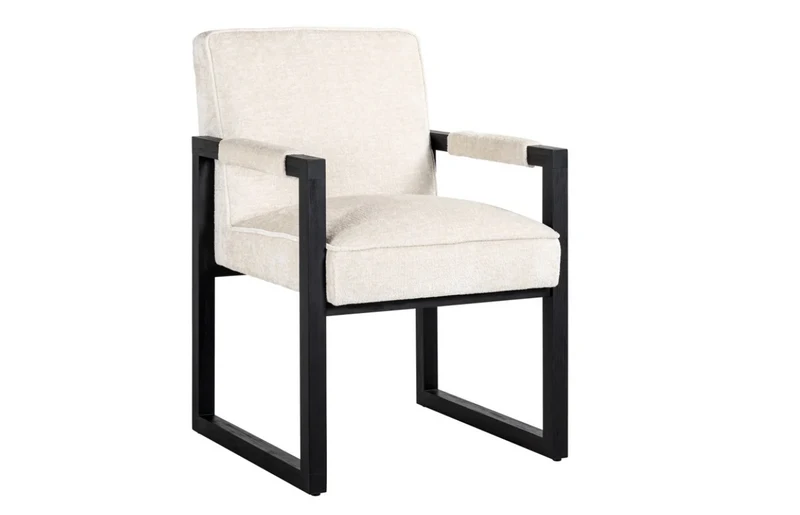 Richmond Interiors Stuhl Beck white chenille