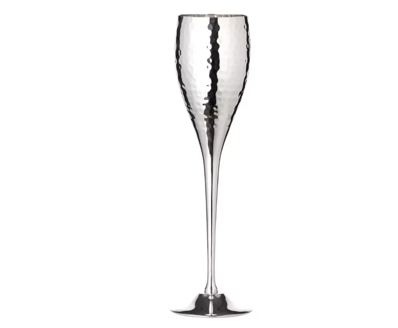 Edzard Sektkelch Dodo (Höhe 23 cm, Füllmenge 200 ml), gehämmert, edel versilbert