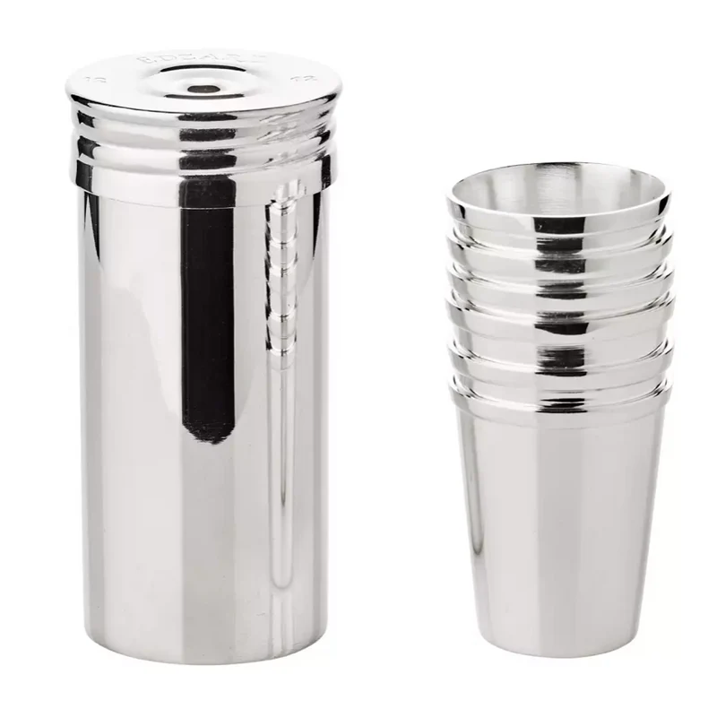 Edzard 6er-Set Schnapsbecher Moya (Höhe 5 cm, Füllmenge 2 cl), inkl. Box, edel versilbert