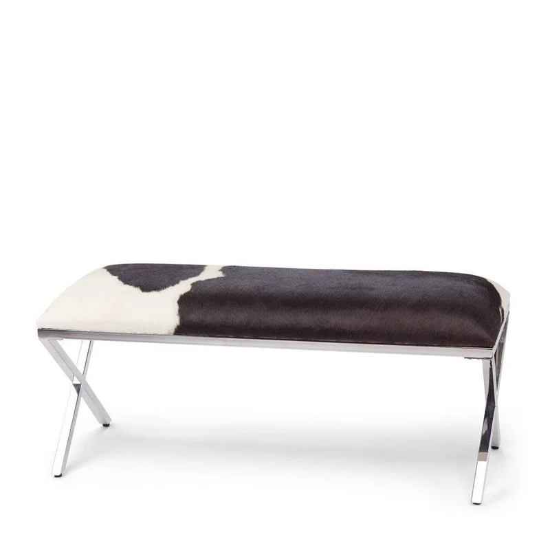 Natures Collection Natures Collection Kuhfellbank | Stahl | 110x42x45 cm