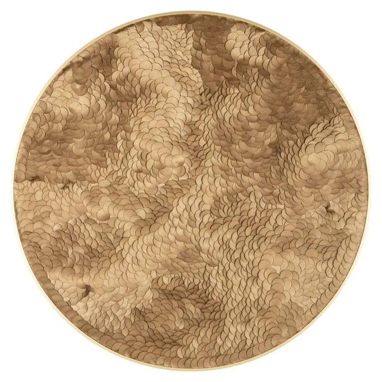 Richmond Interiors Wall art Bloom - Blütenblättern, luxuriöse Goldtöne