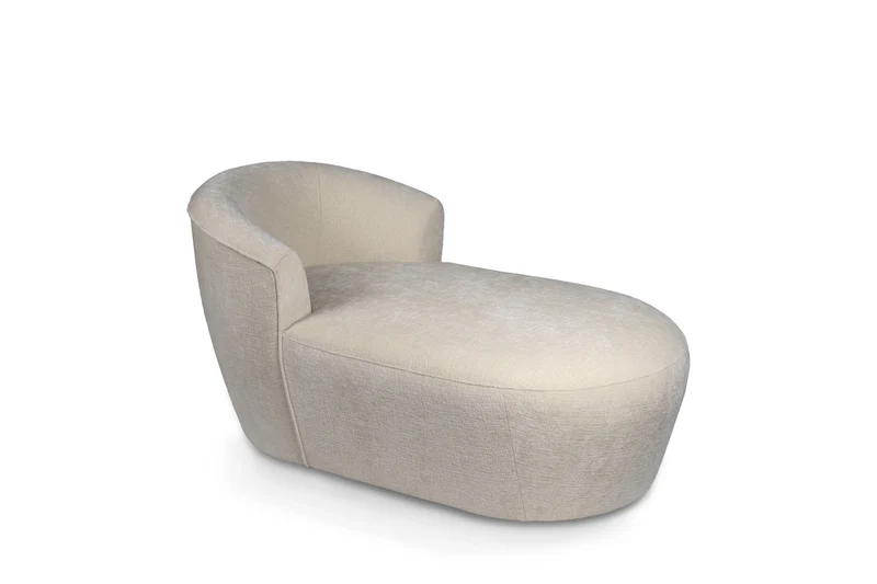 PTMD langer Sofasessel Grasa White 9852 Fiore aus Stoff
