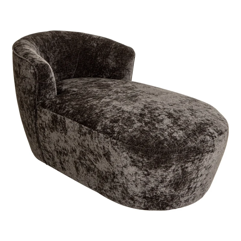 PTMD langes Sofa aus Stoff Grasa Anthrazit 0504 Fiore