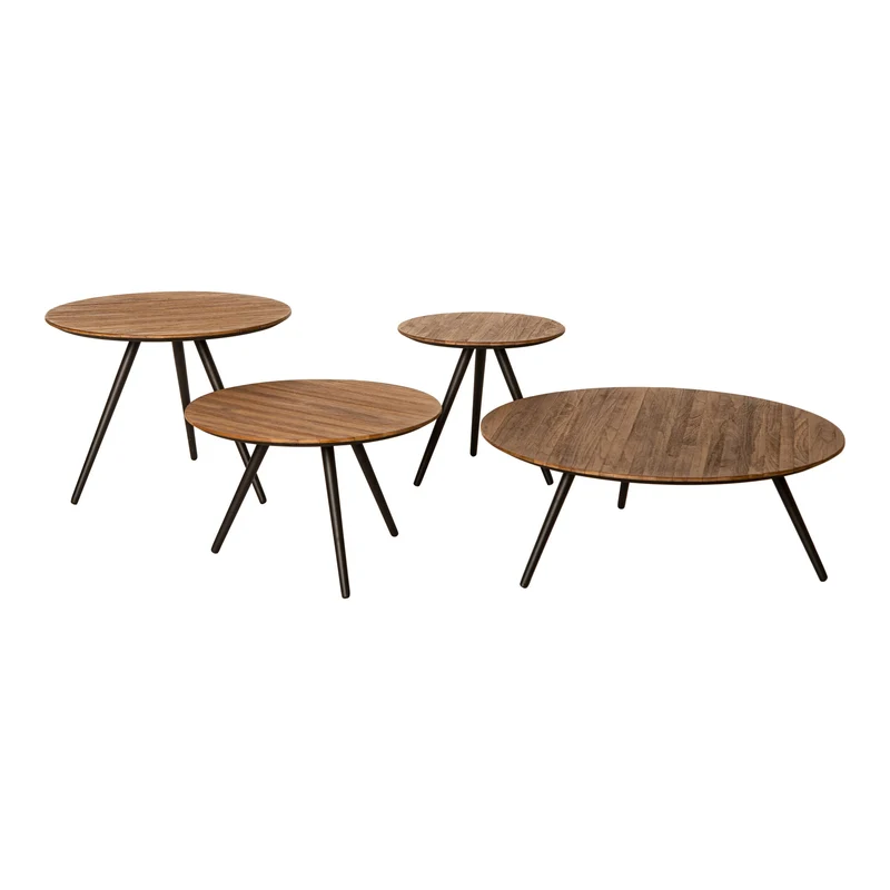 PTMD Thyrsa Natürlicher Couchtisch aus recyceltem Teakholz SV4