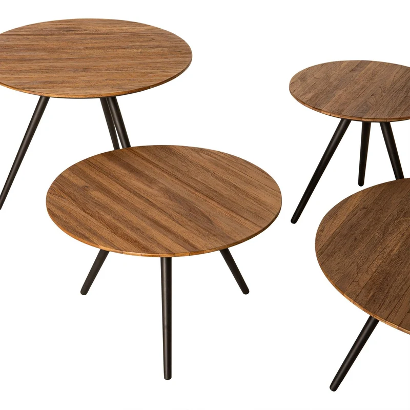 PTMD Thyrsa Natürlicher Couchtisch aus recyceltem Teakholz SV4