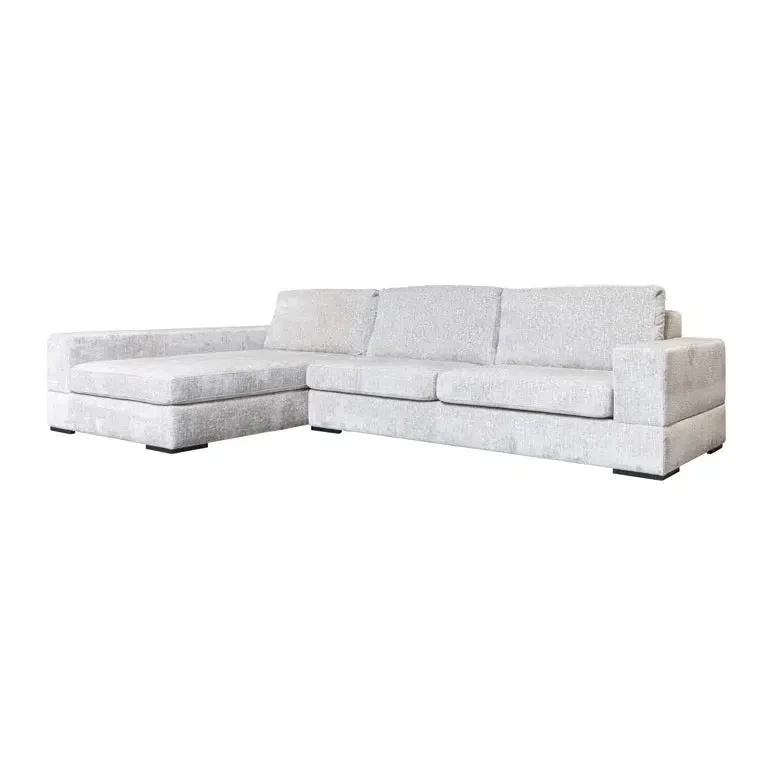 Richmond Interiors Couch Pasha Lounge Links + 3 Sitzer pearl island (Island pearl 106)