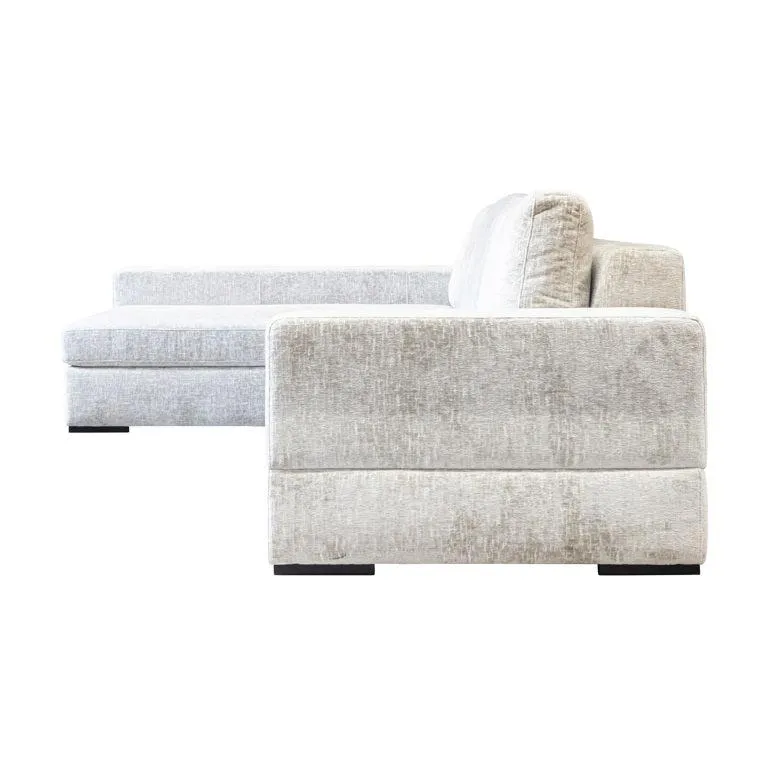 Richmond Interiors Couch Pasha Lounge Links + 3 Sitzer pearl island (Island pearl 106)