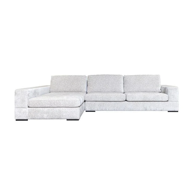 Richmond Interiors Couch Pasha Lounge Links + 3 Sitzer pearl island (Island pearl 106)