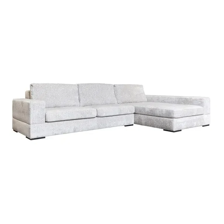 Richmond Interiors Couch Pasha 3 Sitzer + Lounge Rechts pearl island (Island pearl 106)