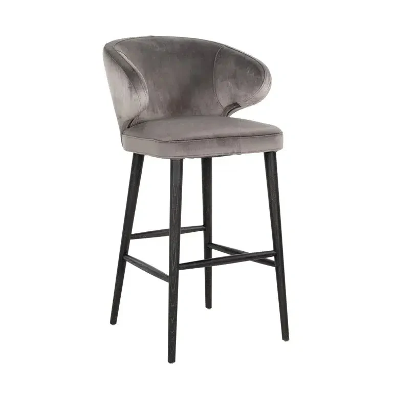 Richmond Interiors Barstuhl Indigo stone velvet