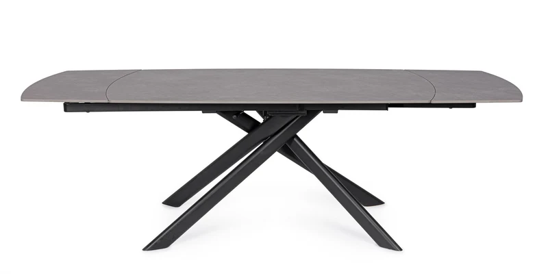 Tavolo allungabile in gres porcellanato effetto marmo 160-240x90 cm