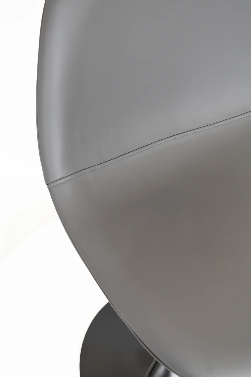 Sgabello outlet modello 91 imbottito in finta pelle color grigio scuro