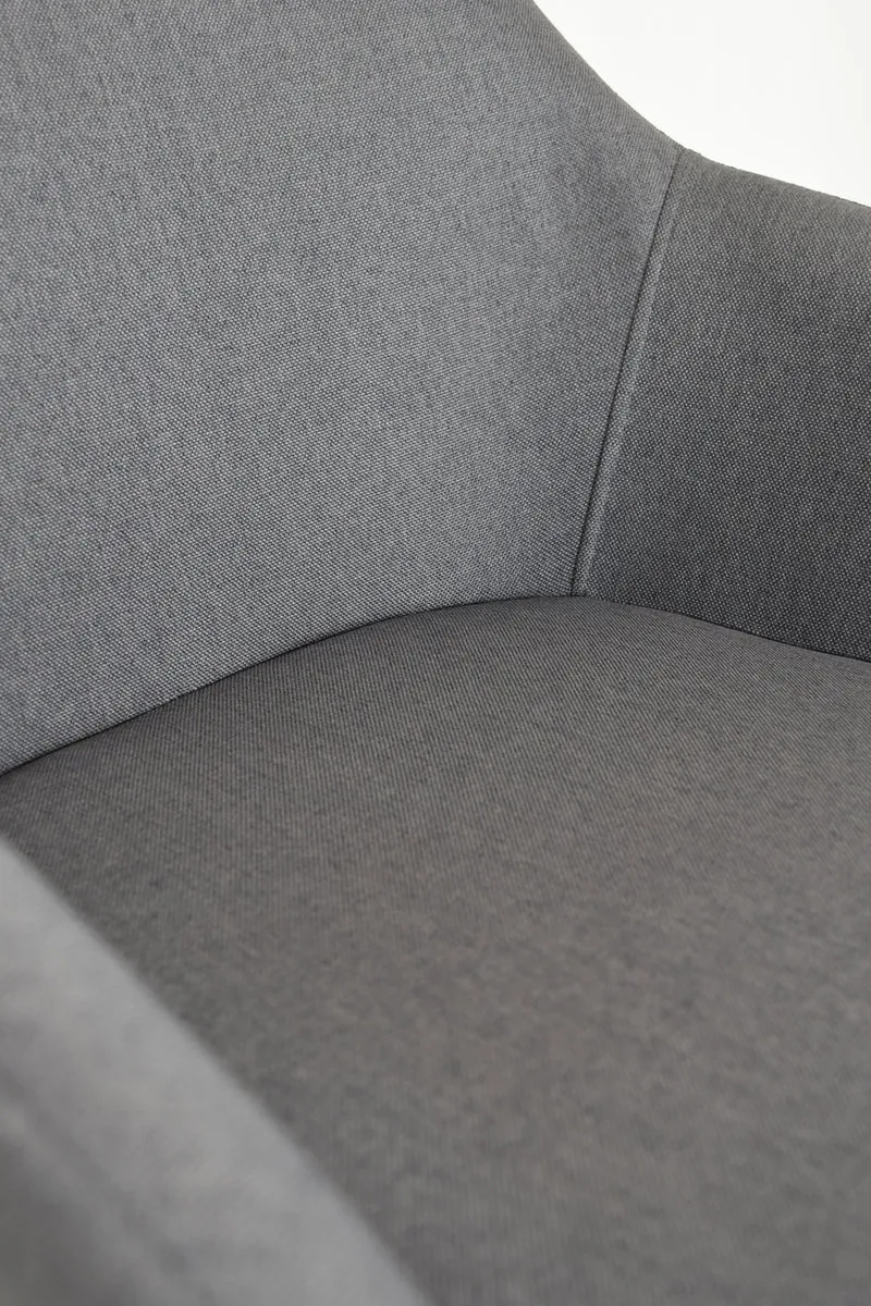 Sedia outlet modello 93 imbottita in tessuto color grigio scuro