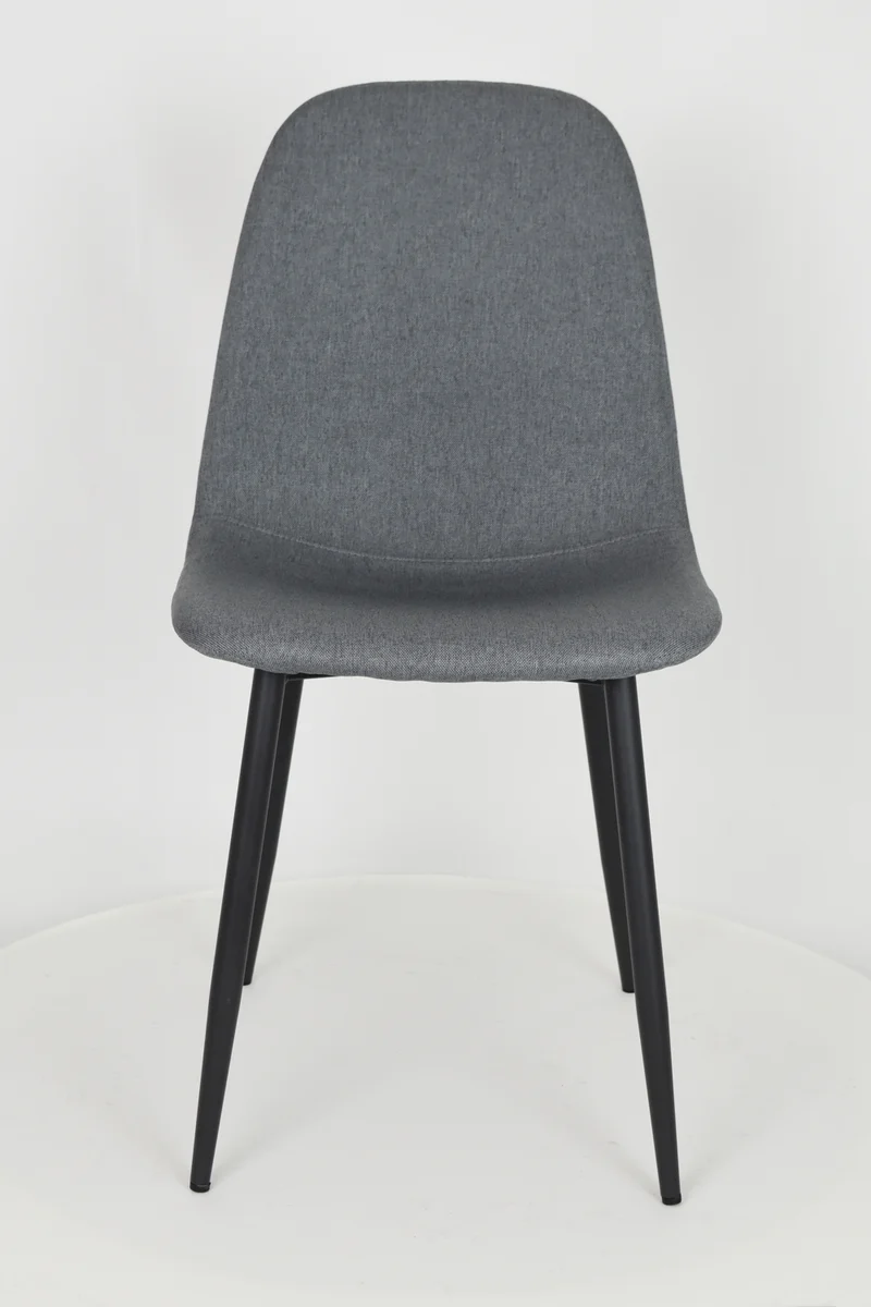 Sedia outlet modello 95 imbottita in tessuto color grigio scuro