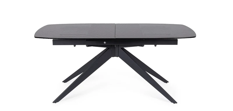 Tavolo allungabile in vetro temperato sagomato 180-240x90 cm