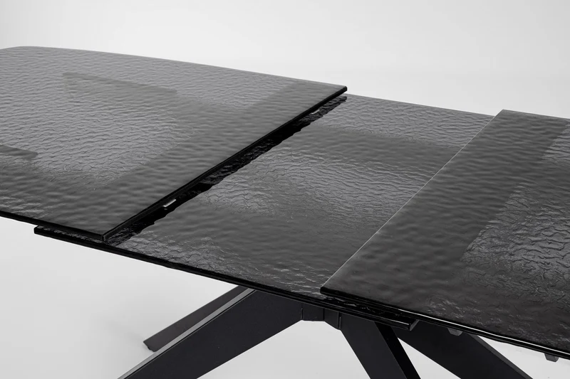 Tavolo allungabile in vetro temperato sagomato 180-240x90 cm