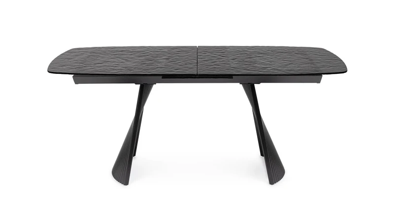 Tavolo allungabile in vetro effetto bocciardato 180-220x90 cm