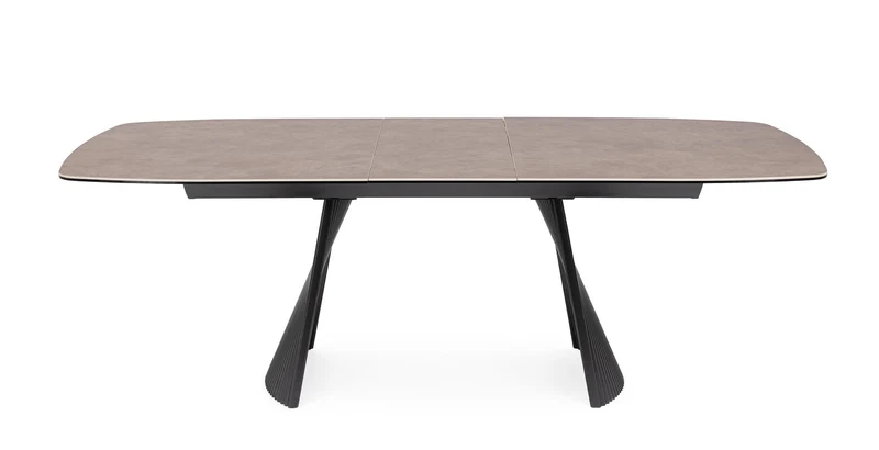 Tavolo allungabile in ceramica con gambe in acciaio 180-220x90 cm
