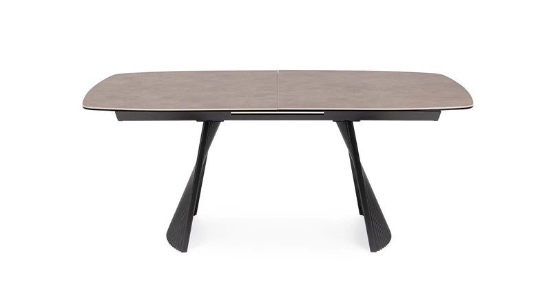 Tavolo allungabile in ceramica con gambe in acciaio 180-220x90 cm