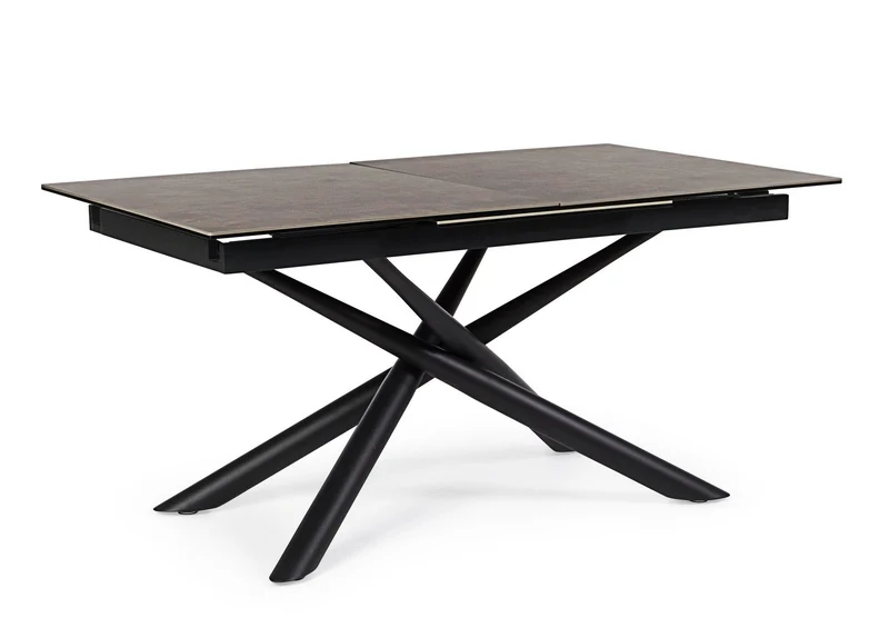 Tavolo allungabile in ceramica su vetro temperato 160-220x90 cm