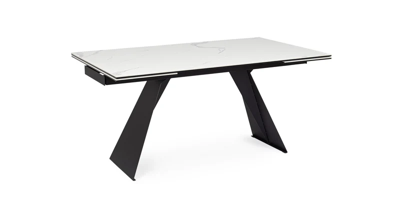 Tavolo allungabile in ceramica su vetro temperato 160-240x90 cm