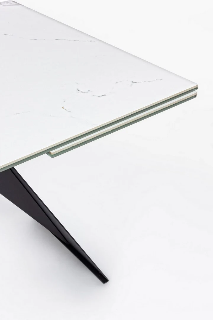 Tavolo allungabile in ceramica su vetro temperato 160-240x90 cm